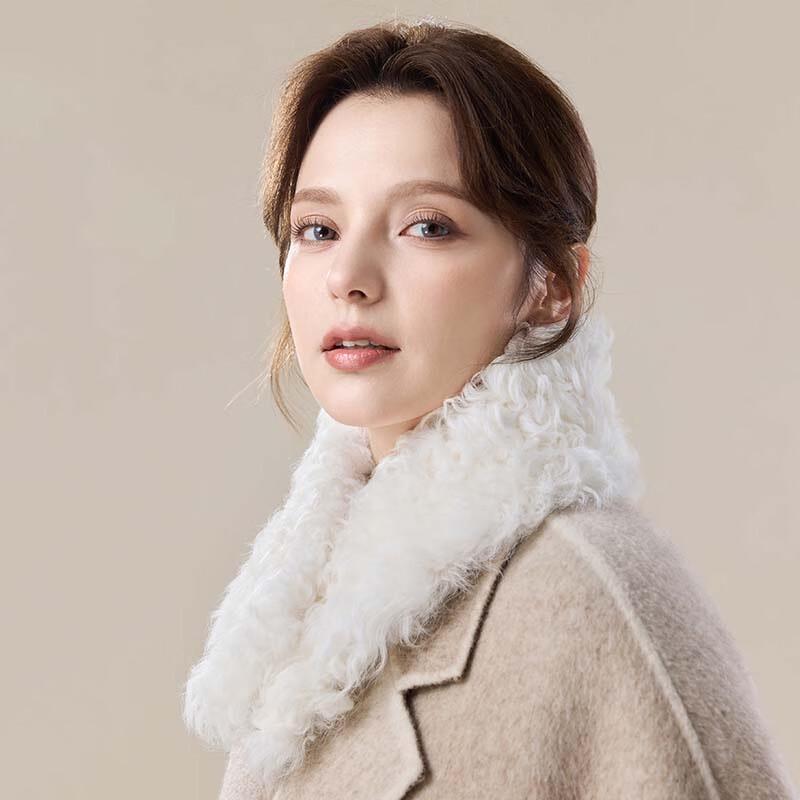 JIUMU Women's Plush Winter Neck Warmer Scarf