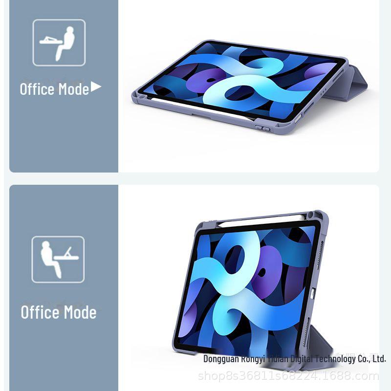 2022 iPad Protective Case for Apple Air 4/5 with Pen Slot, Hard Bottom Design, Anti-Bending, Suitable for iPad 9 and Pro 11.