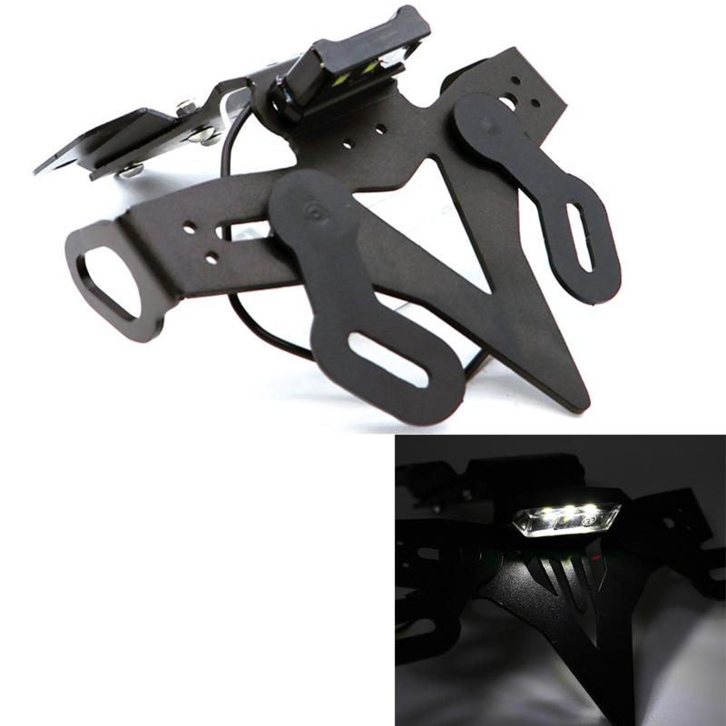 

Кронштейн рамки номерного знака, крепление для защиты от грязи, хвостовой аккуратный для Yamaha Mt07 Fz07 2013-2019 чёрный