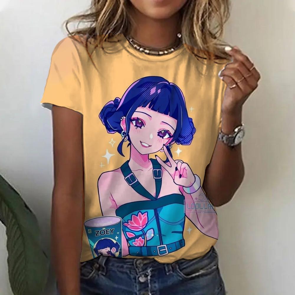 

Графічні футболки в стилі аніме, смішні K-Pop, Мисливці на демонів, 3D-принт, Літня мода, Топи з круглим вирізом та коротким рукавом XXXL