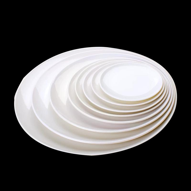 Gannian A5 Commercial Melamine Shallow Round Plate