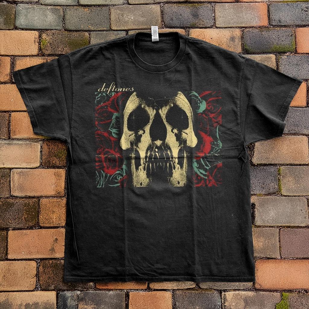 Deftones Rock Band Shirt, Black Tee Black T-shirt Size S-