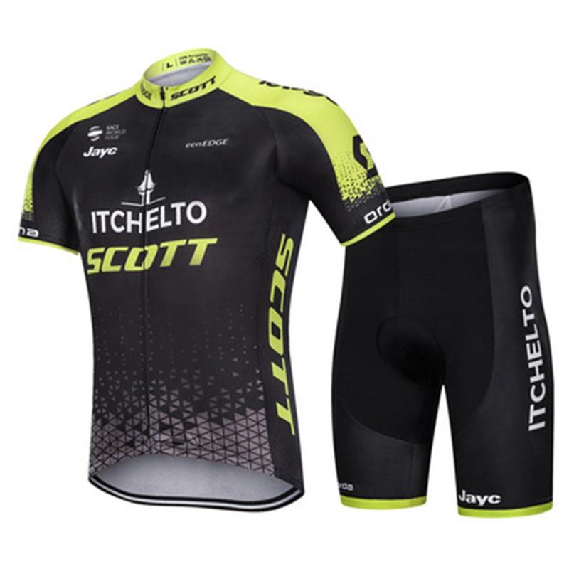 Mens Short Sleeve Cycling Jersey Shorts Set Quick Dry Breathable Mountain Bike Apparel Fit
