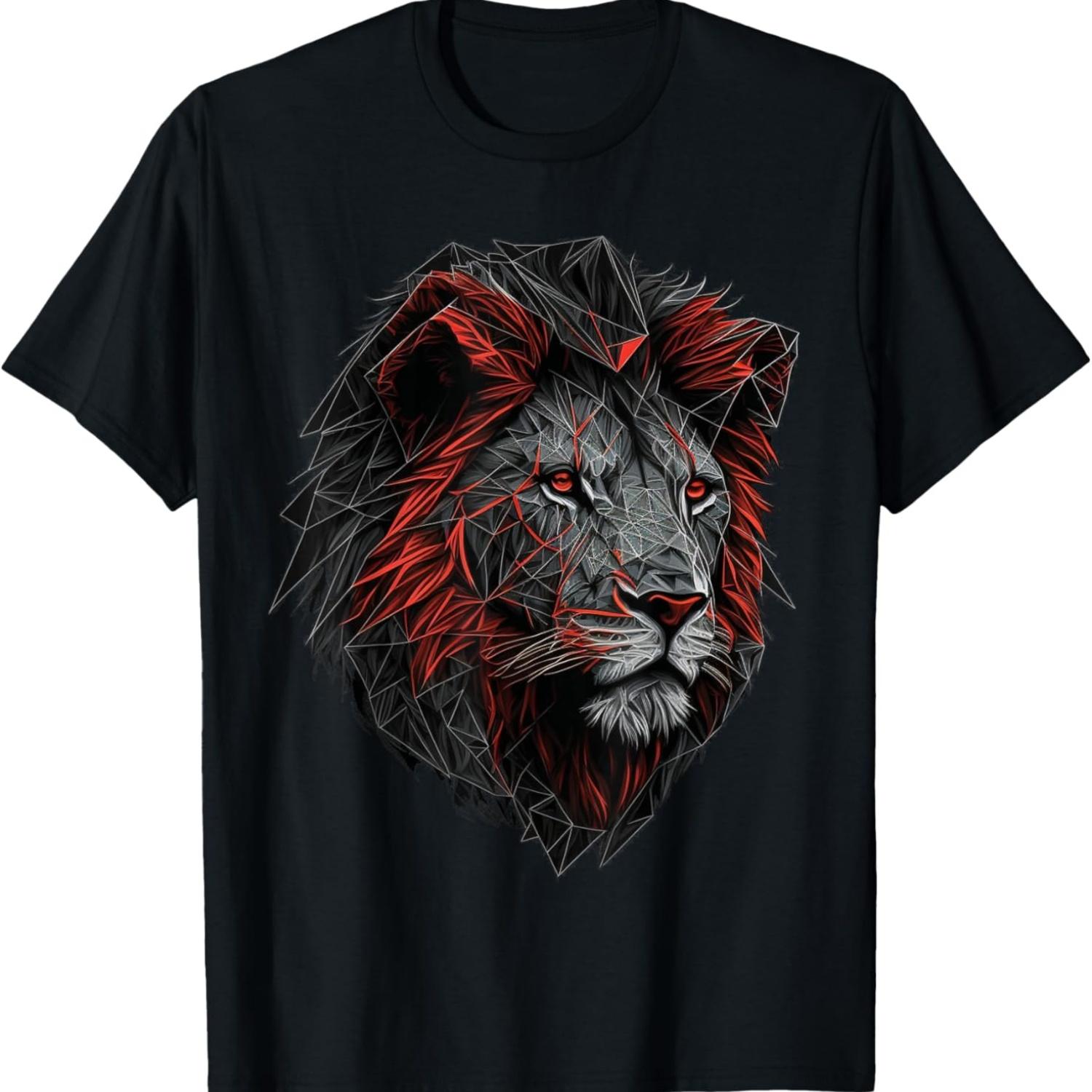 

Lion Animal Print Art Polygon Lion T-Shirt XXXXXL