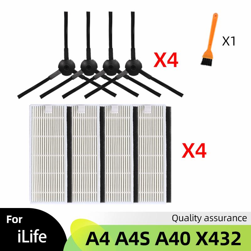 For Chuwi iLife A4 A4S A40 Polaris PVCR 0726 0826 0926 Side Main Brush Cover Hepa Filter Strainer Mop Spare Accessories