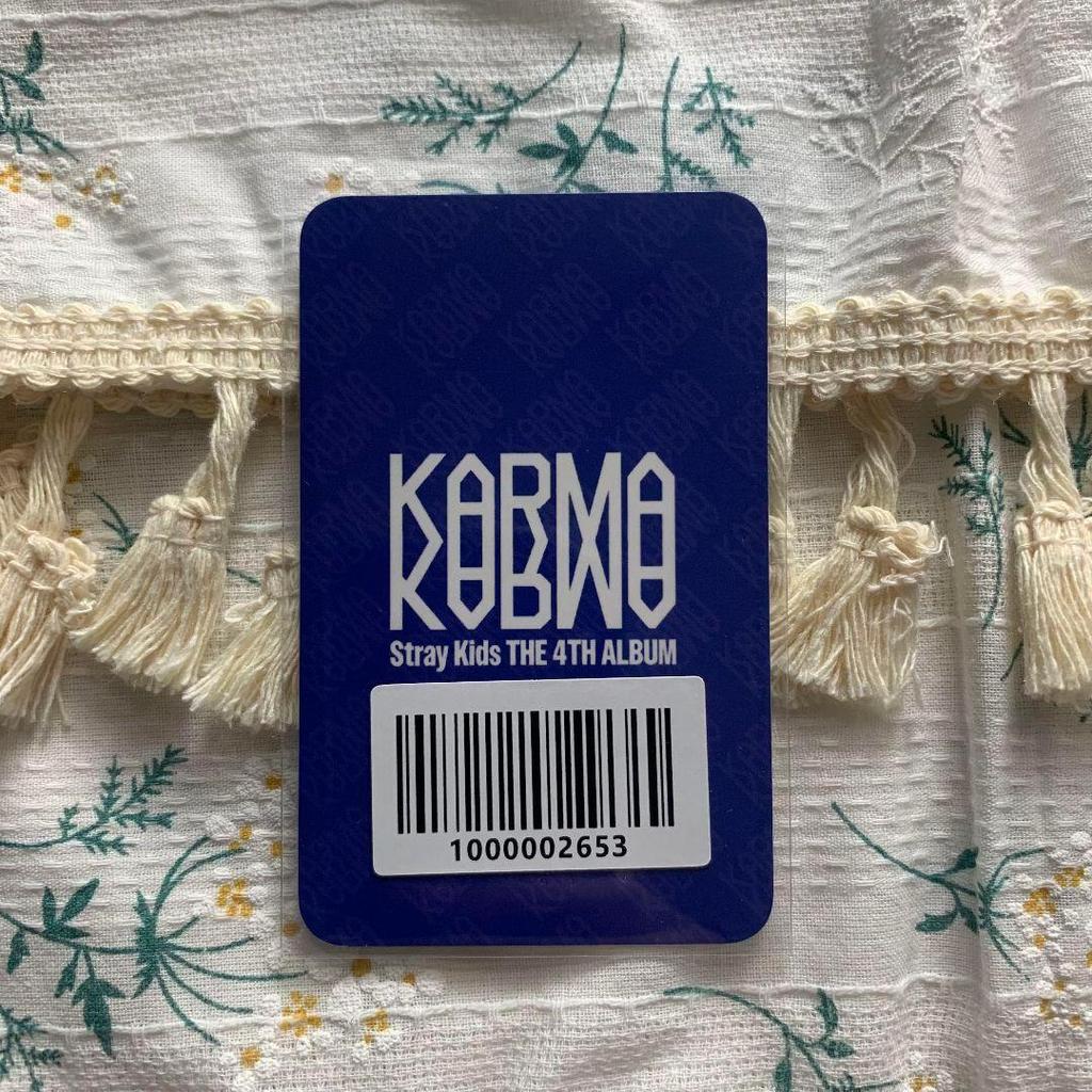 [USED] StrayKids KARMA fans Bang Chan purchase bonus trading card