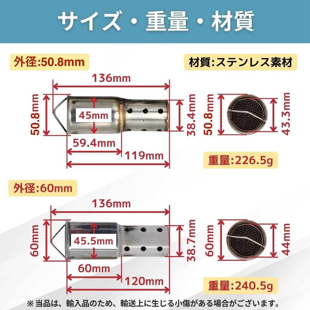Shymie Inner Silencer Baffle Bike Muffler, General Purpose, Catalytic Type, Silencer, Silencer, Hiki Volume
