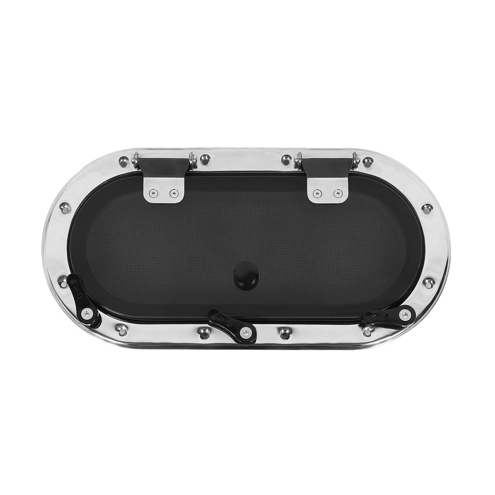 

Люк лодочный овальный иллюминатор с ручкой-переключателем 16 X 8 дюймов внутреннее открывание УФ-стойкий водонепроницаемый палубный люк-окно