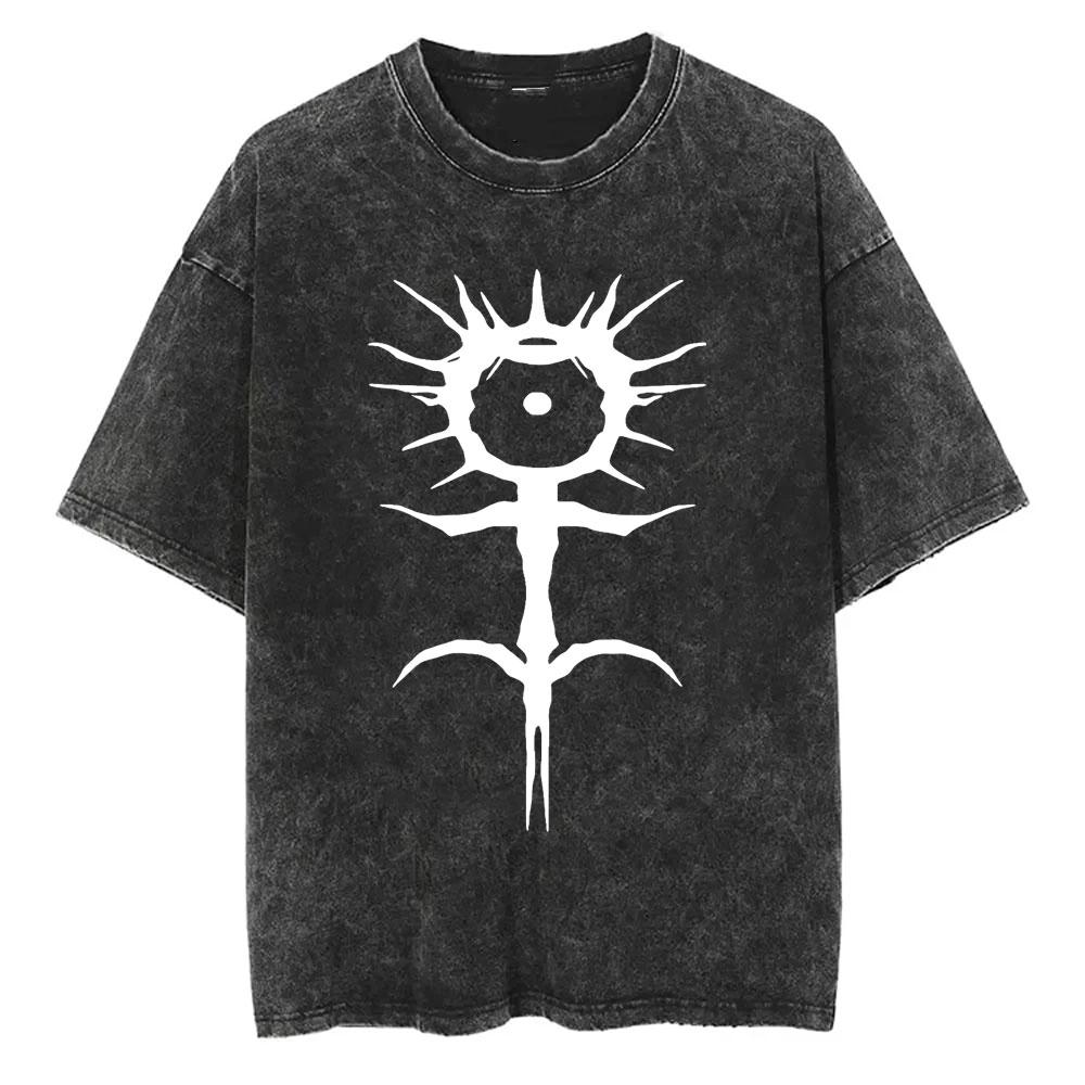 

Мужская повседневная футболка с принтом Ghostemane, вываренная, готическая, оверсайз, уличная одежда, мужская хип-хоп Y2K, рэп, рок, трэп, металл, топы, футболки 4XL