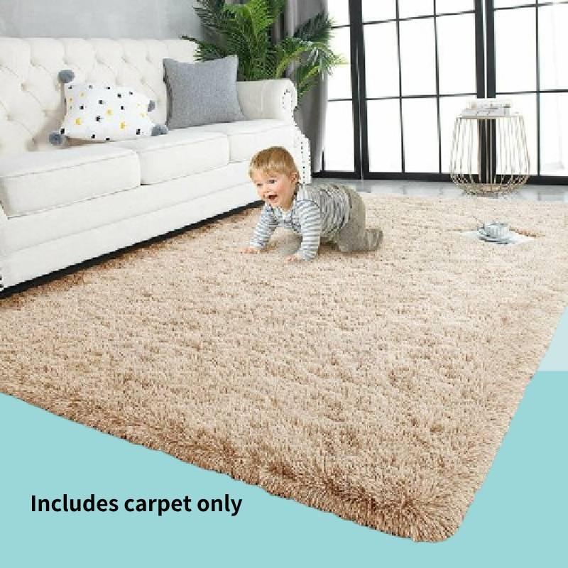 Fluffy Shaggy Large Carpet Anti Slip Soft Rugs For Bedroom Living Dining Room
