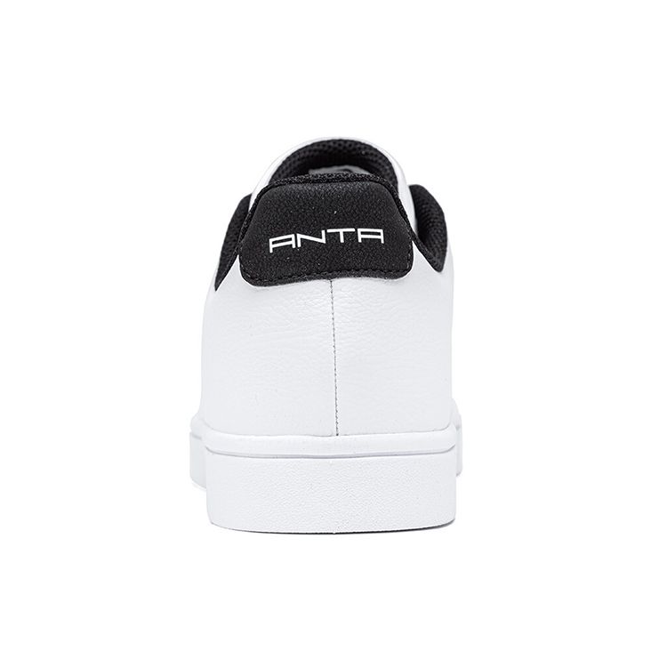 Anta Fashion Casual Slip Resistant Durable Low Top Skate Shoes Men Sneakers White Black 912028003-3