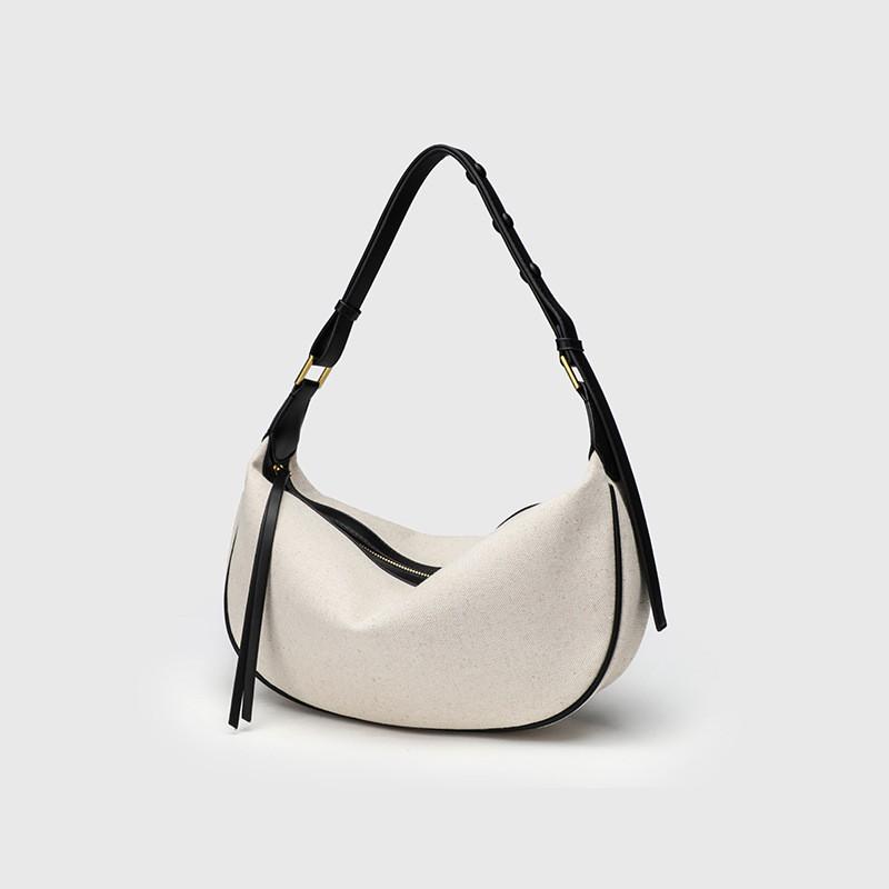 ZR Cross-border Fashionable Simple Underarm Women s Bag New Canvas Shoulder Casual All-matching Handbag