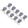 10Pcs 25mm Redondo Suspensórios Suspensórios Chupeta Alça Suporte Clipe DIY Fazendo Suprimentos(cinzento)