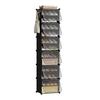 WOLTU DIY Modules Shoe Rack for 20/24 Pairs of Shoes PP Shoe Cabinet with Hooks Shoe Organizer DIY Shelf for Bedroom Living Room