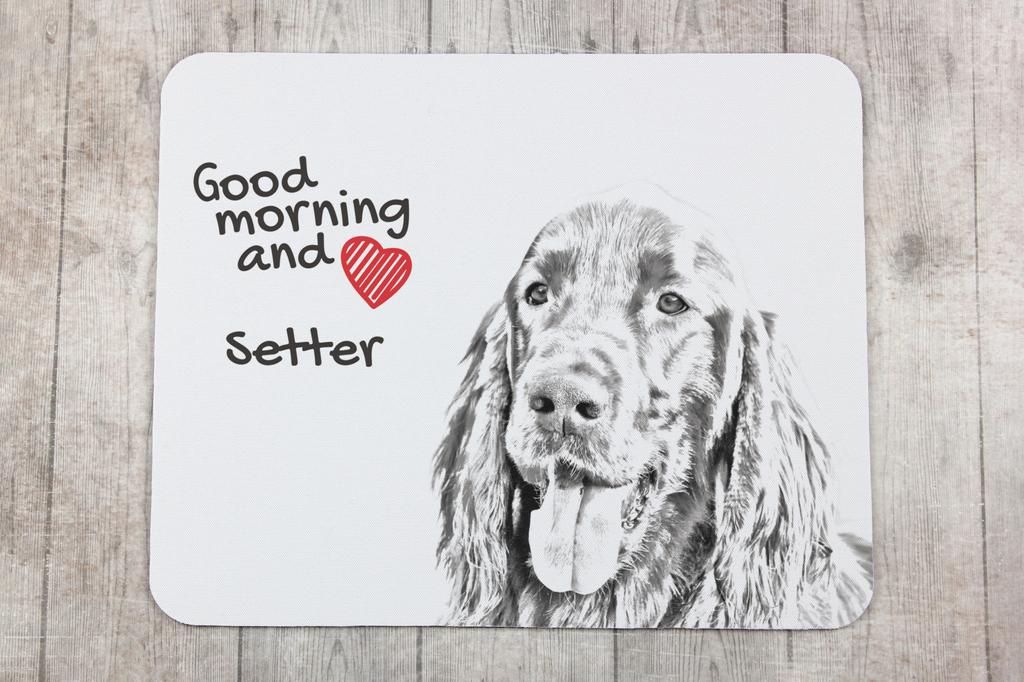 İngiliz Setter, Lawerack, Laverack I - Baskılı mouse pad, kişiselleştirilmiş köpek temalı mouse pad, Art-Dog markasının ofis çalışanları için benzersiz aleti
