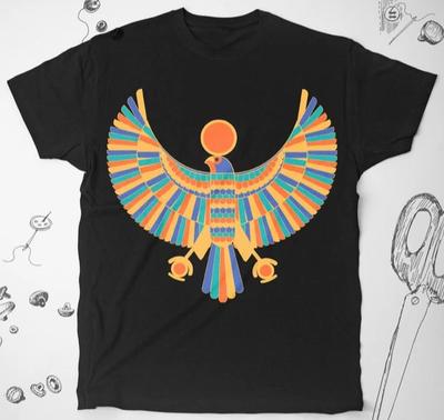 Egypt Shirt Horus Vintage Egyptian Tee Hawk Bird Ancient God Unisex Tee