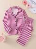 Autumn/Winter Satin Pajama Set for Girls - Long Sleeve & Long Pants