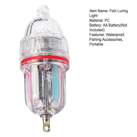 LED Fish Attractor Light, Submersible Waterproof Fish Luring Lamp, Underwater Flashing Fish Attracting Light, Sea Fishing Accessories