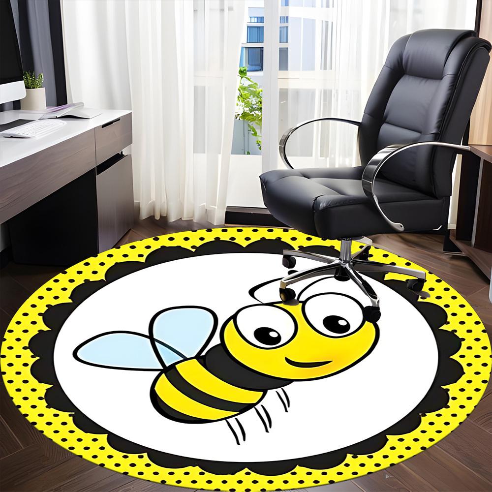 1 Stück Bienen-Druck Stuhlteppich für das Büro Maschinenwaschbarer Teppich für das Büro, Gutes Geschenk für Familie oder Freunde yy251225199