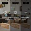 Alarm Clock, Digital Alarm Clock for Bedroom, Wooden Desk Alarm Clock, with Voice Control, Date and Temperature Adjustable, 3 Brightness Display LED