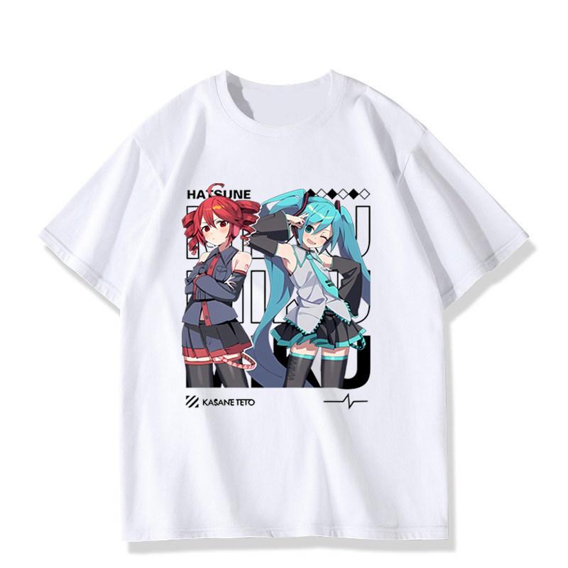 Accent Teto Co Branded Hatsune Miku Pain Clothes Anime Co Branded Anime Cotton Printed Men's and Women's Fashionable T-shirts