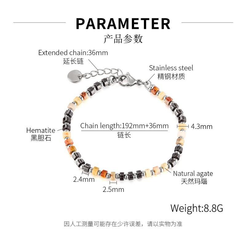 European American Style Fashion Bracelet Unisex Stainless Steel Personalized Simple Versatile Titanium