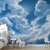 Wallpaper - Blue Sky Breaking Through White Fluffy Clouds