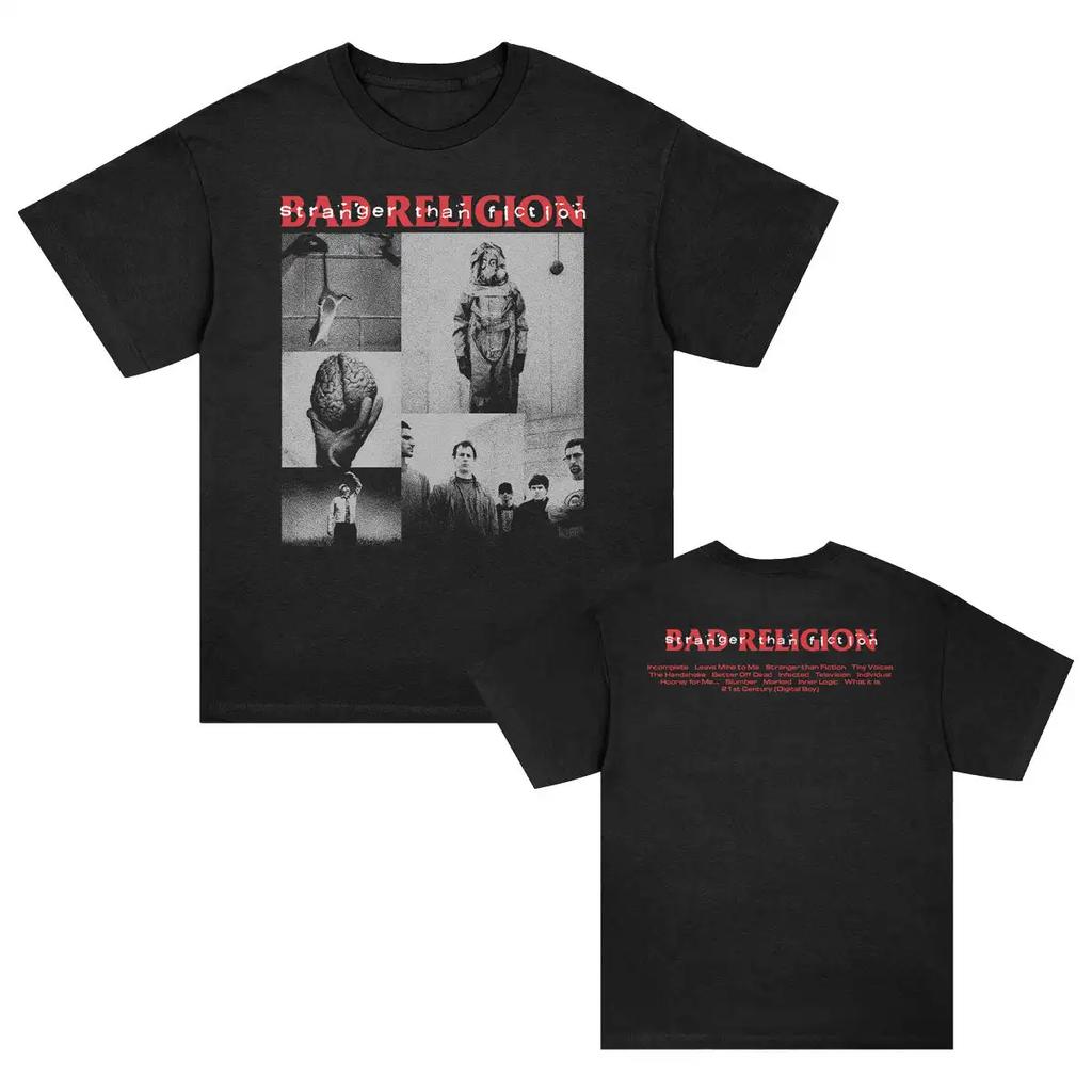 2025 Bad Religious Graphic Cotton T-Shirt Unisex Men's and Women's Summer Short Sleeve Fashion Casual Vintage Fashion Vintage