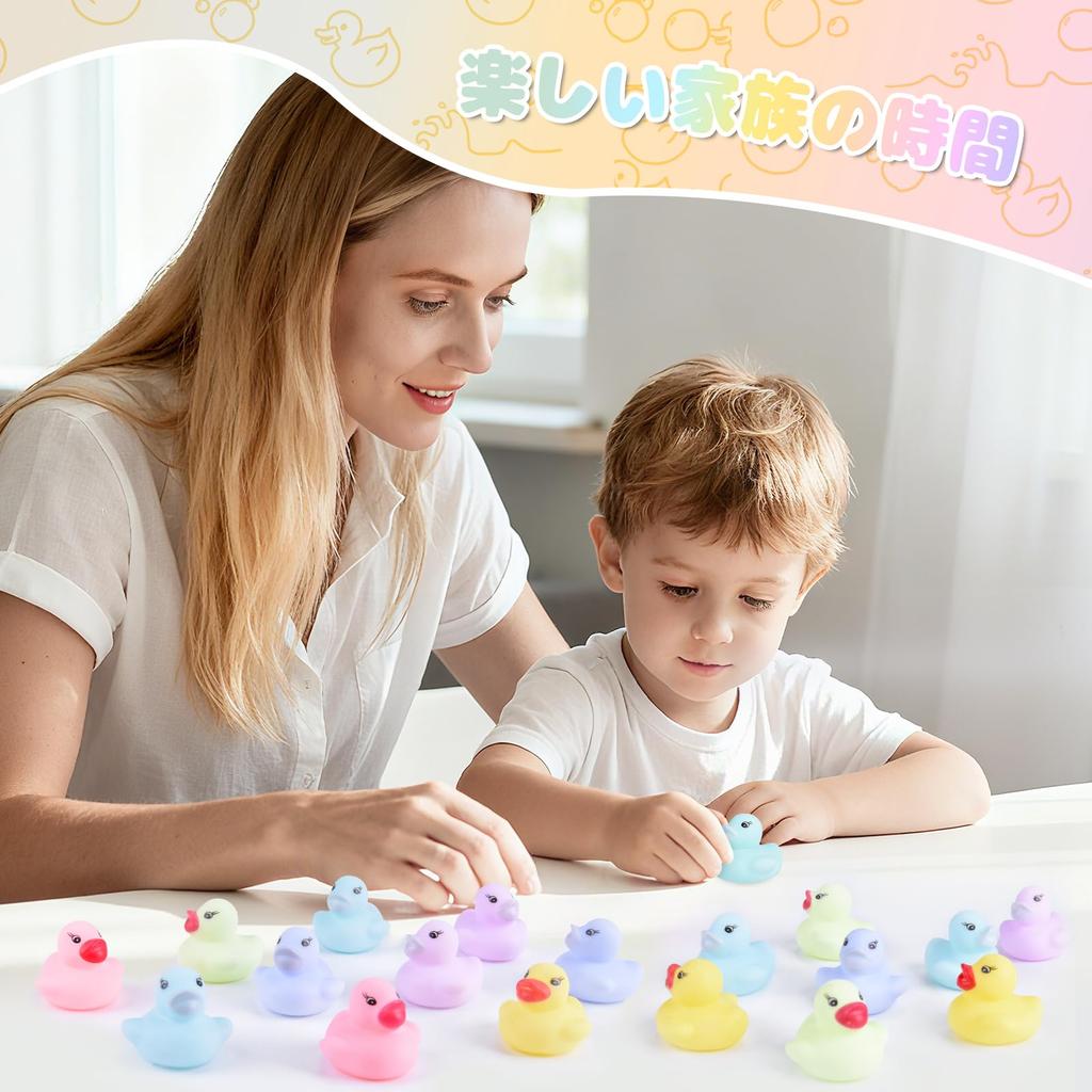 Set of 60 Mini Rubber Duck Bath Toys, Colorful Floating Ducks for Babies, Bath Supplies, Showers, Birthday Parties, and Christmas Gifts