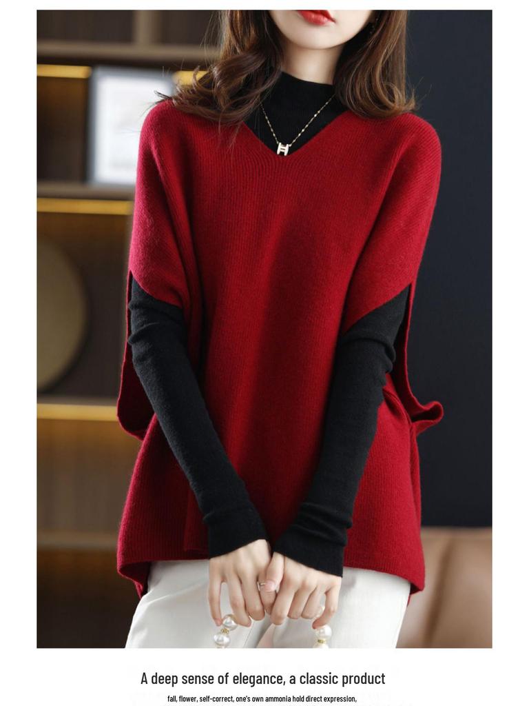 Women's V-Neck Knitted Sleeveless Vest - Autumn/Winter 2025 Loose Cardigan Sweater