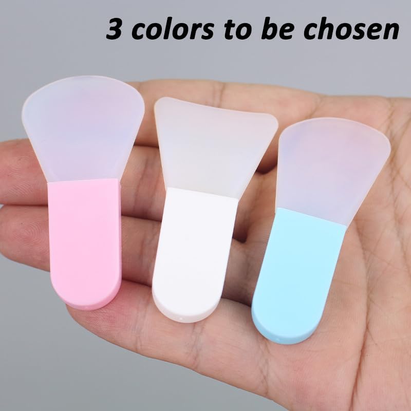 6pack Face Mask Applicator Brushes, Soft Silicone Face Mud Mask Brush, Makeup Gel Mask Spatula, Small Portable Beauty Tools for Skin-care Clay Mask,