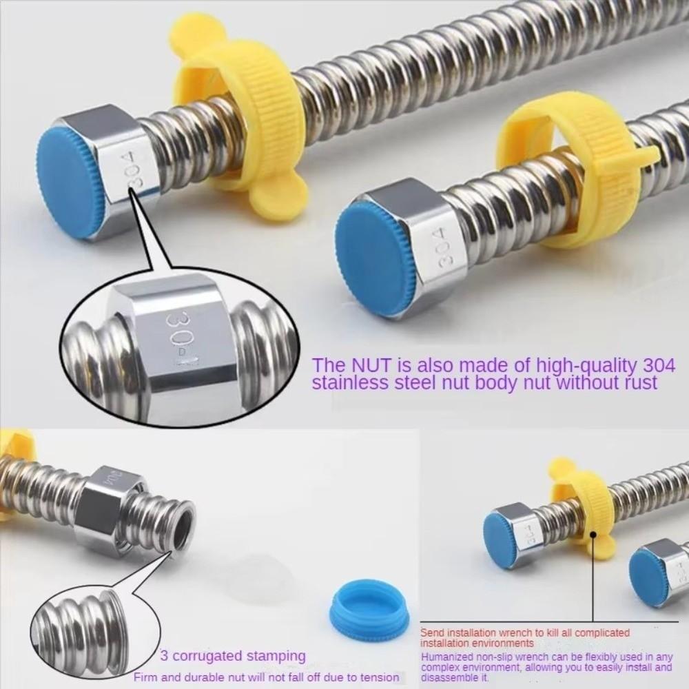 with Wrench Corrugated Water Pipe Corrugated Faucet Connector Hose  Water Purification System
