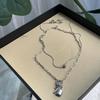 Accessories Women Permanent Jewelry 18k Gold Stainless Steel Chain Ot Buckle Lock Pendant Necklace