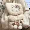 Cute Cartoon Rabbit Plush Backpack Kawaii School Bag For Girls Room Decor Accessory