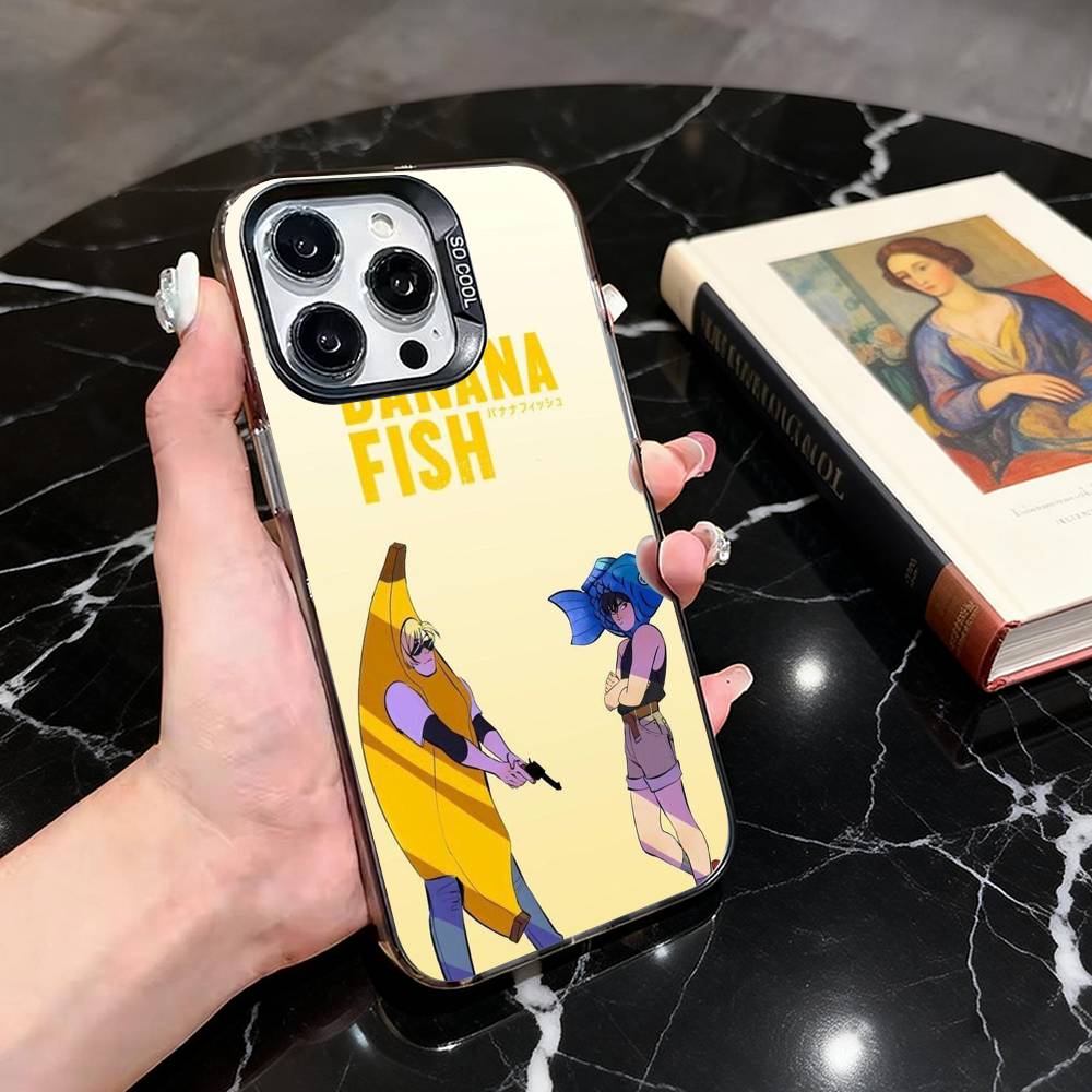 

B-BANANA A-Ash L-Lynx F-FISH-es Phone Case For iPhone 17,16,15,14,13,12,11 Plus,Pro Max,XS,Colorful Silver Black Cover iPhone16se4