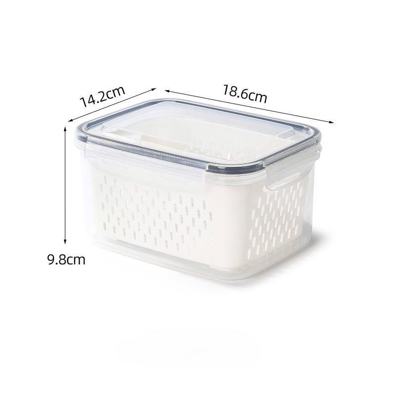1PC Leak Proof Airtight Food Storage Containers Stackable Meal Prep Boxes For Fruits Vegetables Meat Grains