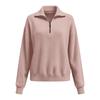 Autumn Winter Multi-Wear Half-Zip Knit Sweater with Zipper Collar for Women