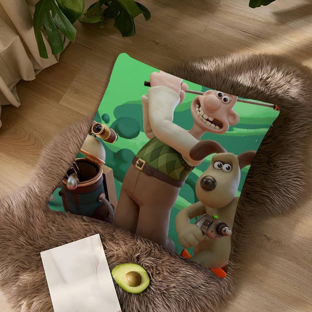 Cartoon W-Wallace-ES and G-Gromit-ES cover Living Room Headboard Office Cushion Bedroom Cushion Sofa Nap Time Pillow Case