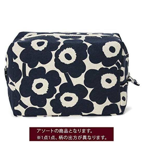 Marimekko Mini Unikko Vilja Pouch, CottonDark Blue, 70530-851 [Used]