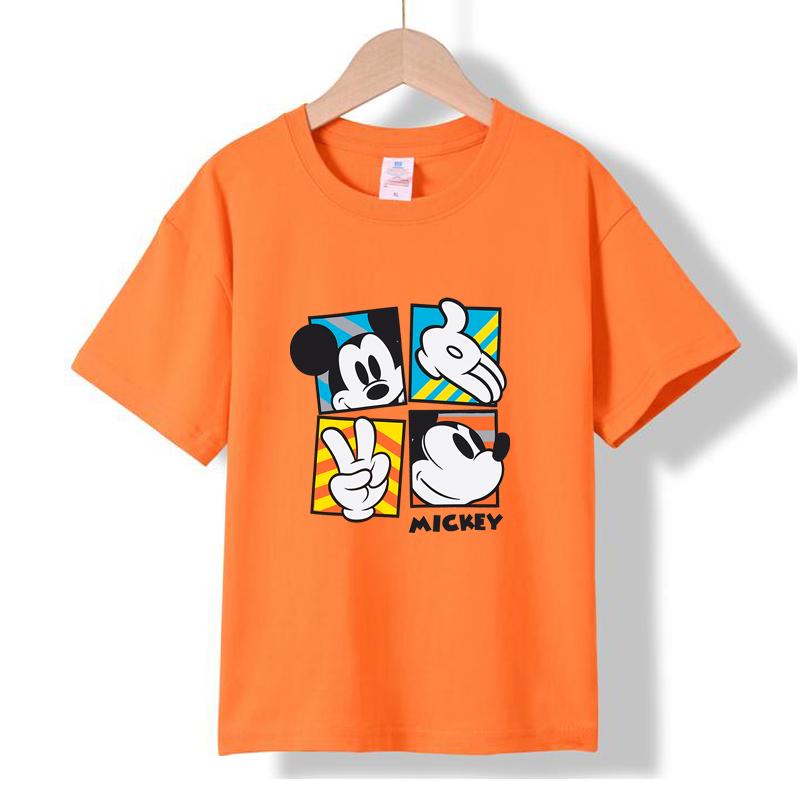 MC-40 MINISO 2026 Summer New Printed Cotton Round Neck T-shirt for Children Aged 1-16, Boys and Girls