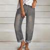 2023 Spring & Autumn Women's Casual Loose Slimming Straight-Leg Culottes Jeans