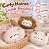 Soft Curly Haired Lamb Pendant Lightweight Sheep Pendant Bag Charm Plush Sheep Keychain  Teen Girl