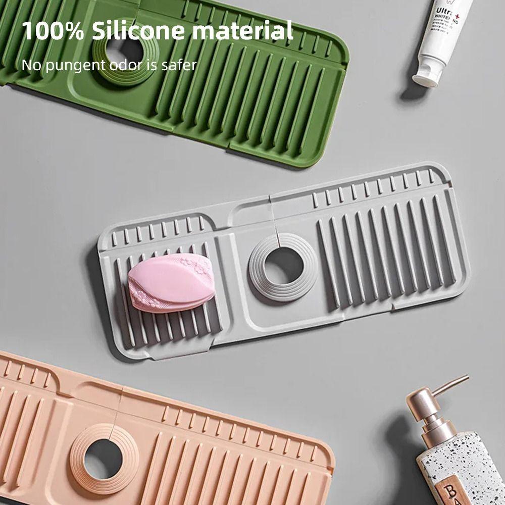 1Pcs Silicone Quick-drying Sink Mat Drying Pad Splash Guard  for Bathroom Kitchen Sink Faucet