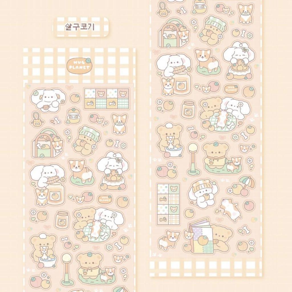 Korean Cartoon Cute Doodle Puppy Stickers for DIY Decoration