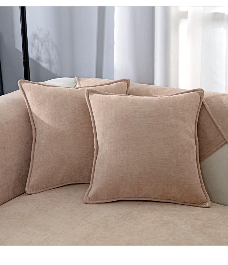 Universal Chenille Sofa Cushion & Cover - Non-Slip, All-Season, Solid Color, 2026 Style