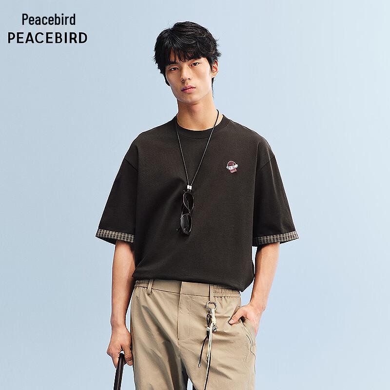 Peacebird Men s Skate Dog Embroidered T-Shirt L