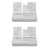 1/2pc Transparent Rectangle Plastic Storage Box Screw Holder Case Organizer Container Jewelry Nail Art Equipment Tools Case