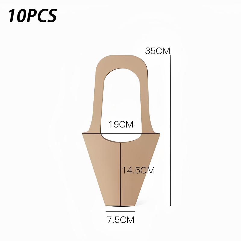 10Pcs Kraft Paper Flower Bag Valentine'S Day And Mother'S Day Bouquet Wrapping Paper