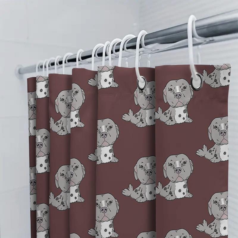 French Bulldog Shower Curtain Waterproof Cute Puppy Dog Bath Decor Set Vintage Farmhouse Bathroom Art Home Decor