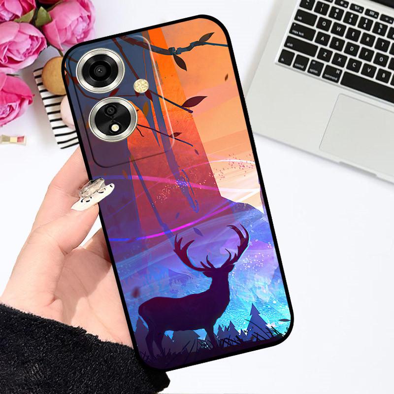 For OPPO A79 5G Case For OPPO A79 Cover Funda Coque Flower Painted Cartoon Silicone Soft TPU Phone Bumper For OPPO A79 5G Covers